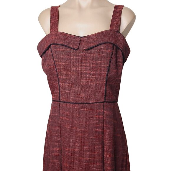 Red and Black Pinup Sheath Dress Size Medium - Picture 2 of 11